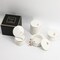 Ceramic Jewelry Box with Gold Monogram Lid – Elegant Cylinder Trinket Organizer for Rings, Necklaces, Bracelets, Earrings, and Small Accessories (Medium, White)